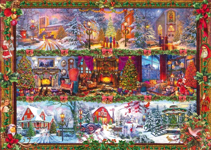 SCHMIDT Puzzle Vœux de Noël 1000 pièces