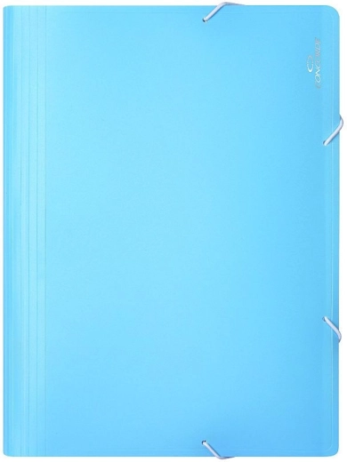 Chemise à élastique A4, 13 compartiments, bleu pastel