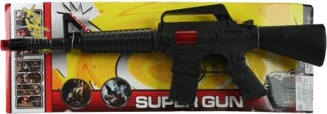 Kinder-mitrailleur – zwart plastic machinegeweer 43 cm
