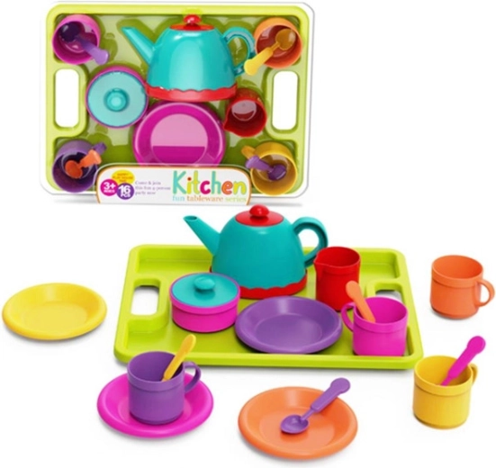 Colorful children’s tea set