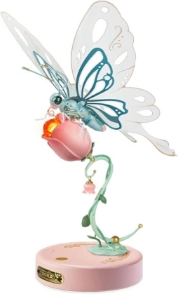 Papillon mécanique rose RoboTime