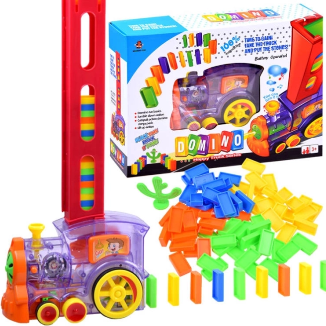domino train with feeder, 80 pieces