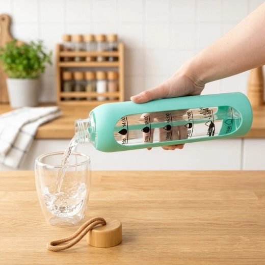 Durable borosilicate glass, also for hot drinks