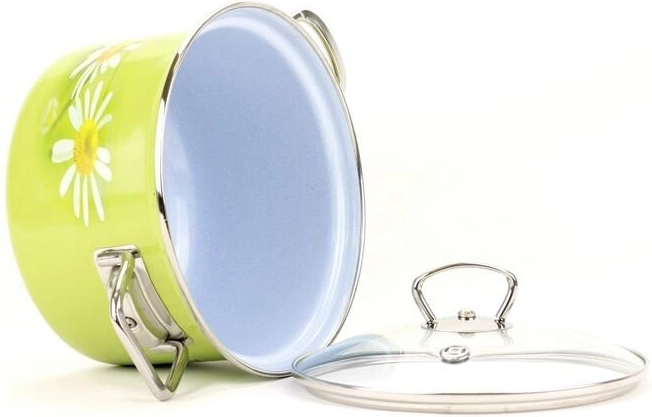 Durable enamel with granite interior