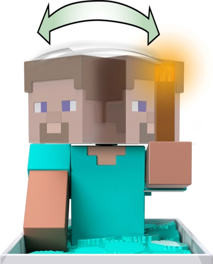 Light-up torch and Steve’s movable head