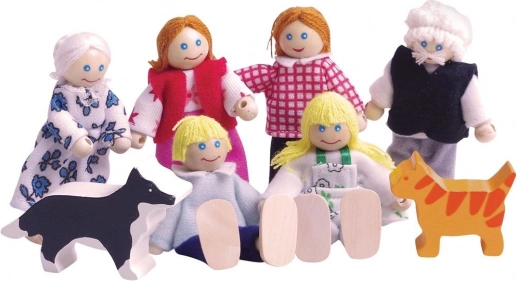 Family Set for the Dollhouse Bigjigs Toys