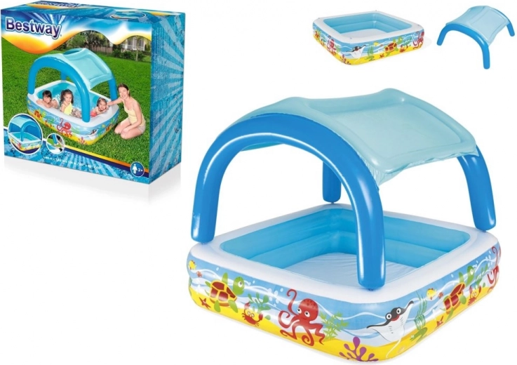 Children's Inflatable Pool with Canopy