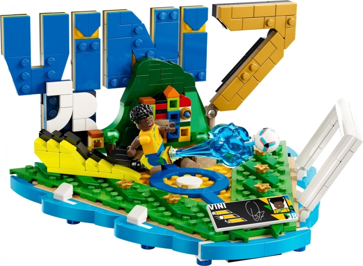 Vini Jr. minifigure in an action moment