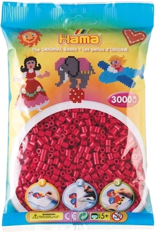 Perles à repasser Hama Midi – bordeaux, 3000 pcs