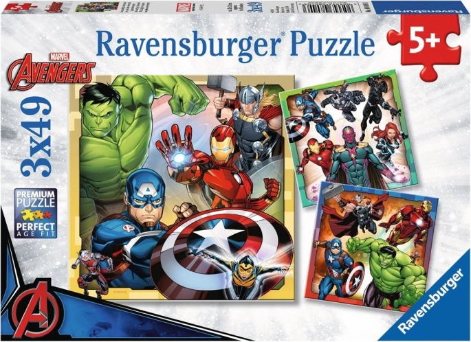 Puzzel Ravensburger Marvel Avengers 3x49 st.