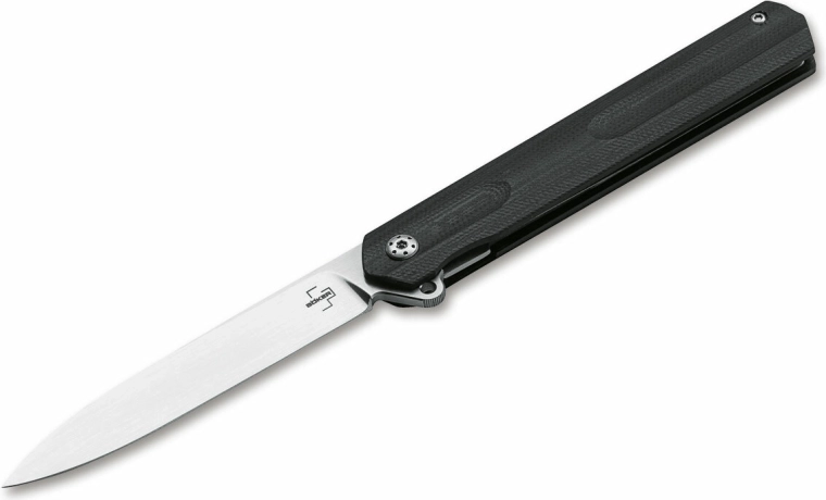 Böker Plus Kyoto men's pocket knife, black G10, blade 8.8 cm