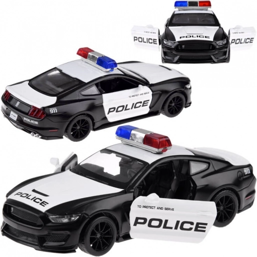 Metalen politieauto Ford Mustang Shelby GT350 1:32 met lichten en geluiden