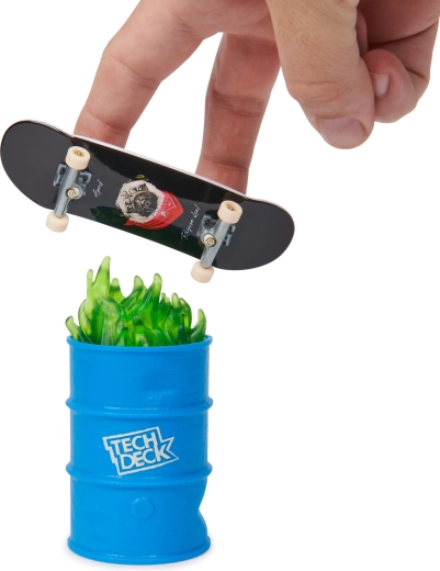 Street obstacle – flaming barrel