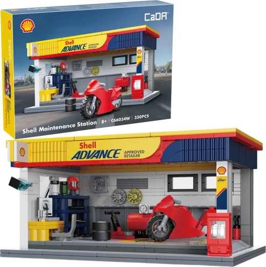CaDA Shell Service Station – 330-piece building set