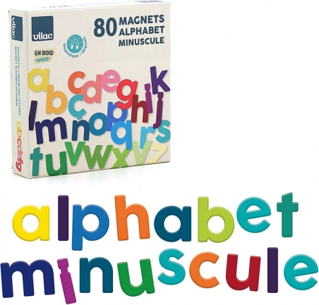Vilac Abécédaire Magnétique en Bois Lettres Minuscules