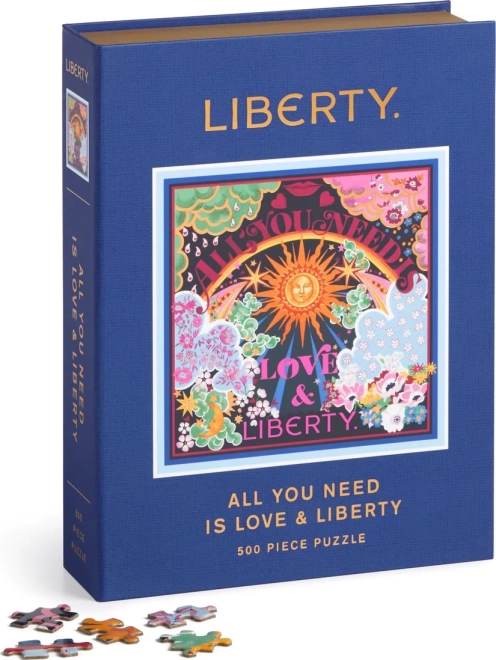 Vierkante puzzel GALISON Liberty: Alles wat je nodig hebt is liefde 500 stukjes