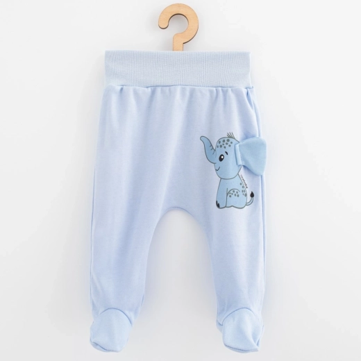 Pantacourts bébé en coton New Baby Happy Elephant bleus 68