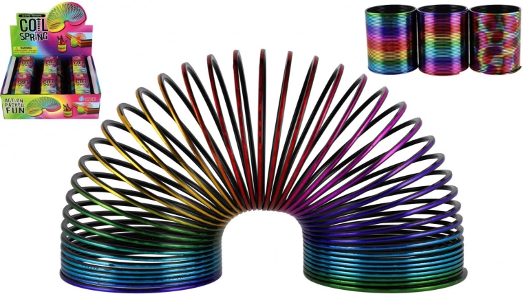 Gekleurde plastic spiraal 8,5 cm