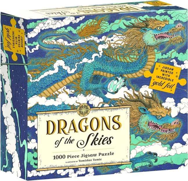 MAGIC CAT Metallic Puzzle Celestial Dragons 1000 Pieces