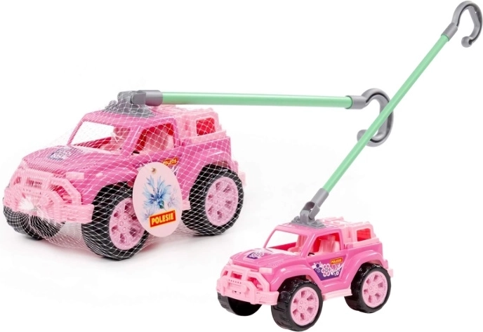 Porteur pour enfant Legionista rose avec poignée de guidage