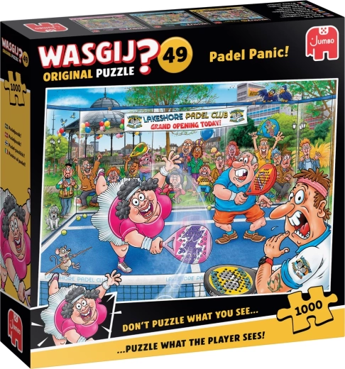 Jumbo Wasgij Original 49: Paniek op de padelbaan! puzzel 1000 stukjes