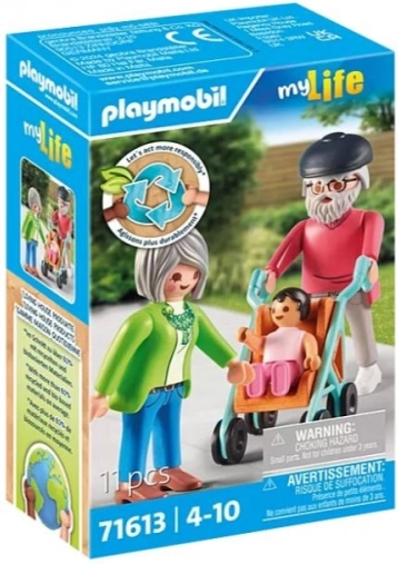 Figurines PLAYMOBIL Ma Vie Grands-parents avec petit-enfant