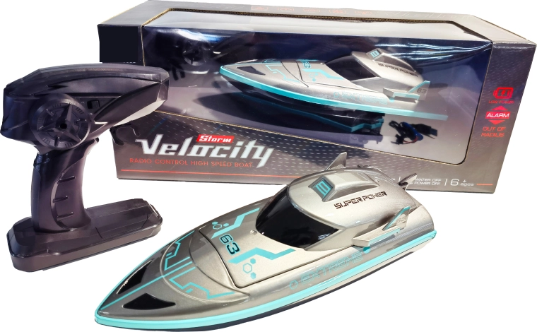 RC-raceboot High Speed 1:16 zilver-blauw