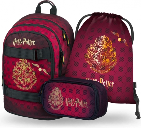 Harry Potter Hogwarts Wine Red School Set – Backpack, Pencil Case and Gym Sack