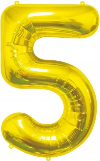 Foil Balloon Number 5 Gold 85 cm