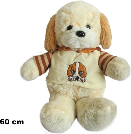 Large plush dog with T-shirt 65 cm