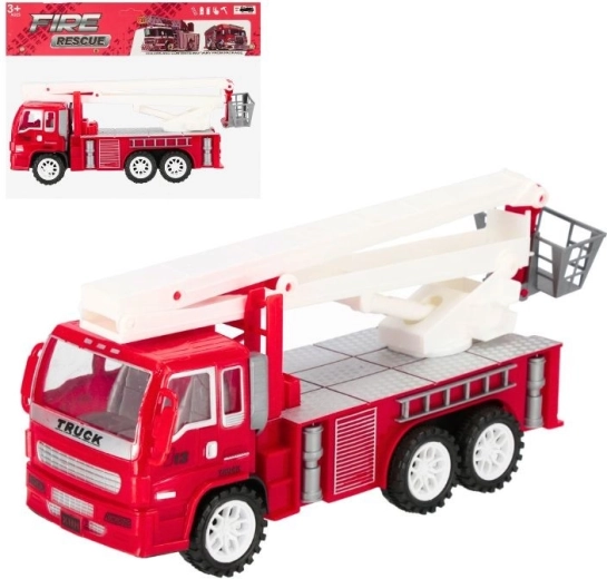 Camion de pompiers avec échelle télescopique