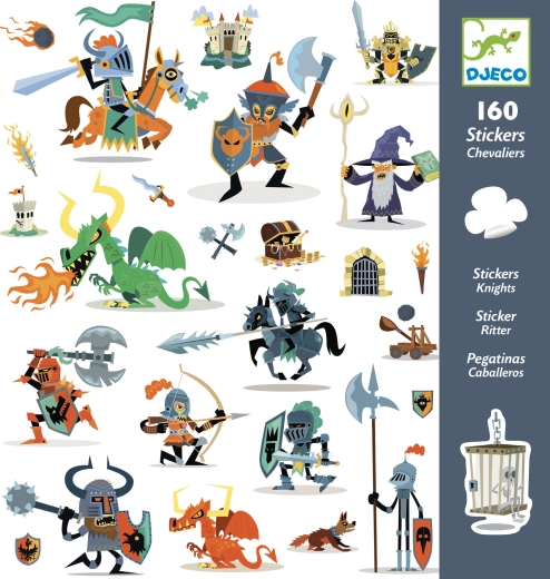 Djeco Stickers – Knightly Battle (160 pcs)
