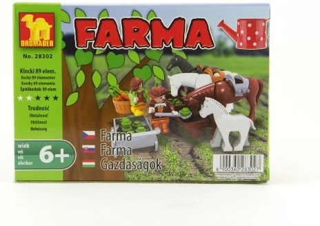 Bausteinset Dromader Bauernhof, 89 Teile