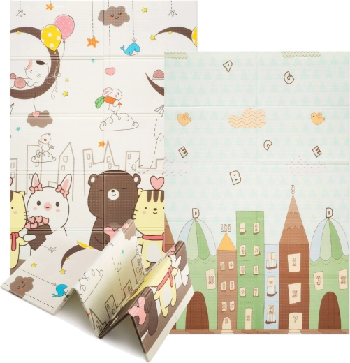 Double-sided design with educational motifs