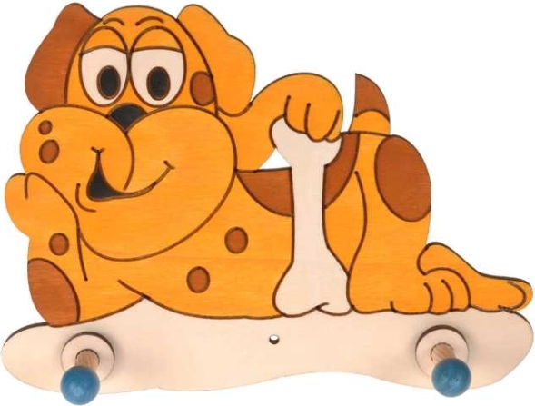 Wooden Dog Shaped Hook for Children
