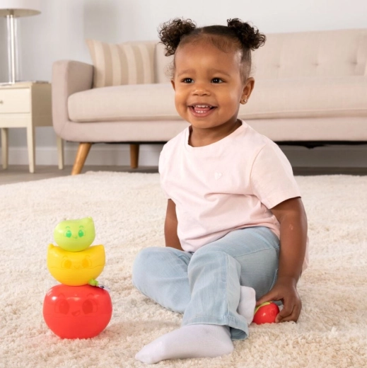 Sounds and bold colors for sensory discovery