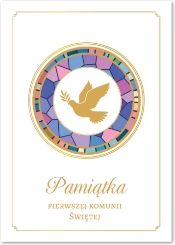 First Holy Communion keepsake – stained-glass album (purple)
