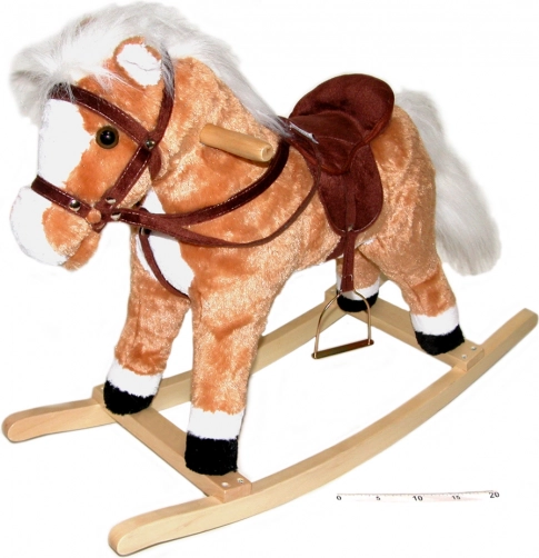 Cheval à bascule avec effets marron