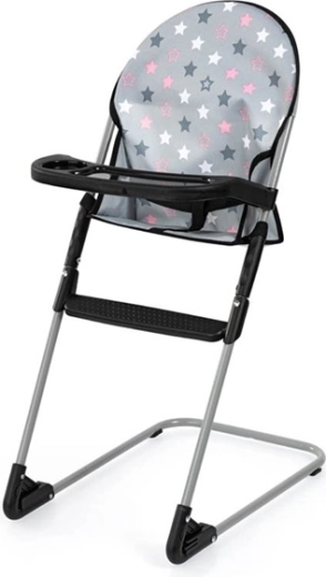High chair with tray for realistic play