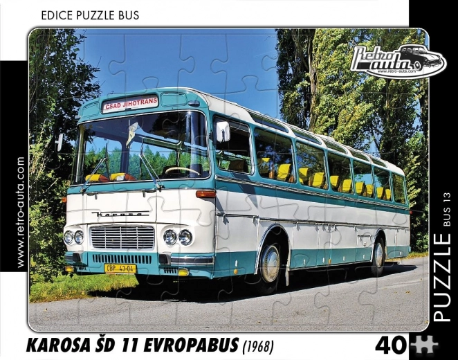 Retro auto's puzzel bus Karosa ŠD 11 Evropabus 1968