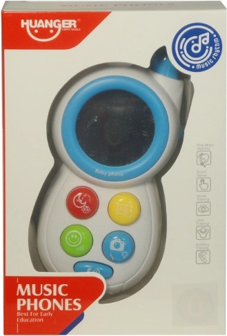 Colorful kids' phone with melodies and mirror