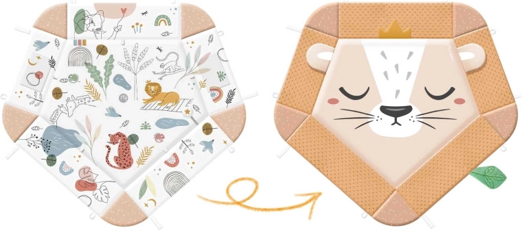 Tapis XXL réversible avec bords relevables