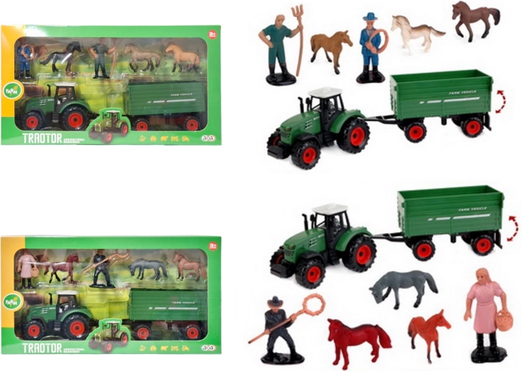 Farmer set: tractor with trailer and accessories