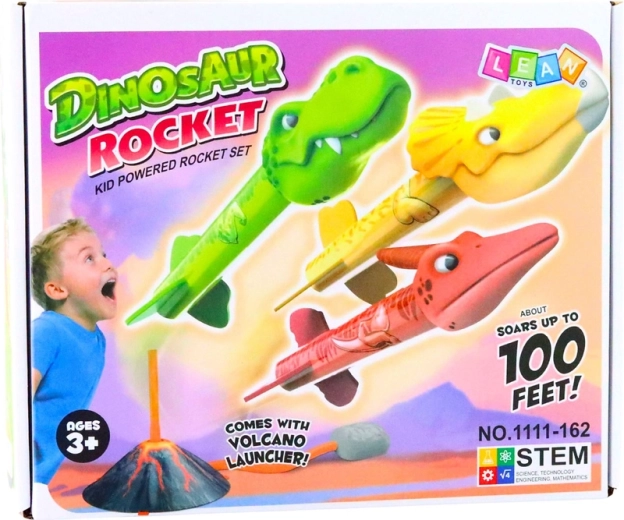 Volcanic design and dinosaur crew