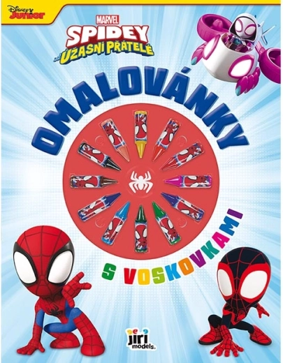 Kleurboek met waskrijtjes Spidey