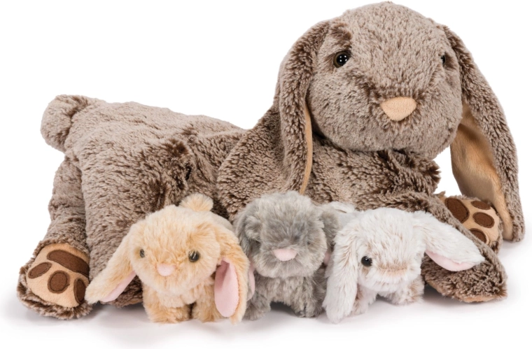 Jouet en peluche Noxxiez lapins avec maman