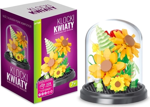 Bouwset hortensia onder glazen stolp – 624 onderdelen