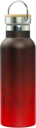 BAAGL Bouteille isotherme avec bouchon en bambou Dégradé rouge-noir