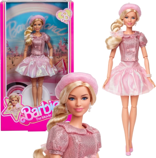 Collector Barbie Doll in Pink Dress Inspired by the Movie