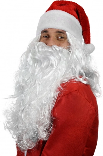 Nikolaus-Perücke mit Bart für Erwachsene
